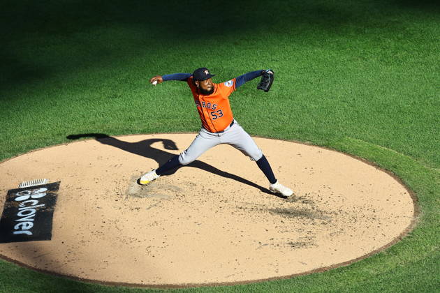 MLB, Baseball Herren, USA Houston Astros Vs. New York Mets Houston Astros starting pitcher Cristian Javier 53 throws during the second inning of a baseball game against the New York Mets at Citi Field in Flushing, New York, on August 29, 2026. Flushing New York United States  Copyright: xGordonxDonovanx originalFilename:donovan-mlbhoust260829_np59r.jpg