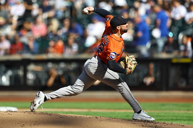 MLB, Baseball Herren, USA Houston Astros Vs. New York Mets Houston Astros starting pitcher Bennett Sousa 62 throws during the first inning of a baseball game against the New York Mets at Citi Field in Flushing, New York, on August 29, 2026. Flushing New York United States  Copyright: xGordonxDonovanx originalFilename:donovan-mlbhoust260829_npnxm.jpg