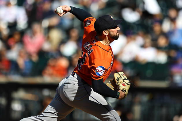 MLB, Baseball Herren, USA Houston Astros Vs. New York Mets Houston Astros starting pitcher Bennett Sousa 62 throws during the first inning of a baseball game against the New York Mets at Citi Field in Flushing, New York, on August 29, 2026. Flushing New York United States  Copyright: xGordonxDonovanx originalFilename:donovan-mlbhoust260829_npG3p.jpg