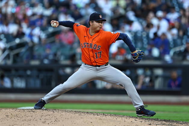 MLB, Baseball Herren, USA Houston Astros Vs. New York Mets Houston Astros relief pitcher Kai-Wei Teng 17 throws during the eighth inning of a baseball game against the New York Mets at Citi Field in Flushing, New York, on August 29, 2026. Flushing New York United States  Copyright: xGordonxDonovanx originalFilename:donovan-mlbhoust260829_npnC4.jpg