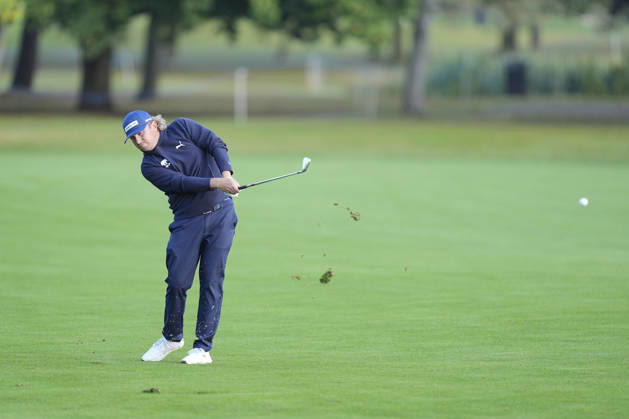 SUTTON COLDFIELD, ENGLAND - AUG 30: Oliver Lindell (FIN) plays from the eighteenth fairway during the delayed Round 3 at the 2026 Husqvarna British Masters at The Belfry, Sutton Coalfield on August 30, 2026 in Warwickshire, England The 2026 Husqvarna British Masters