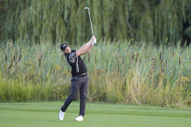 SUTTON COLDFIELD, ENGLAND - AUG 30: Matt Wallace (ENG) plays from the eighteenth fairway during the delayed Round 3 at the 2026 Husqvarna British Masters at The Belfry, Sutton Coalfield on August 30, 2026 in Warwickshire, England The 2026 Husqvarna British Masters