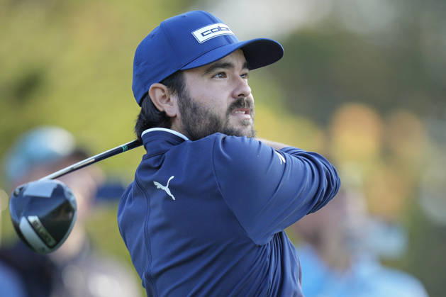 SUTTON COLDFIELD, ENGLAND - AUG 30: Angel Hidalgo (ESP) plays from the eighteenth tee during the delayed Round 3 at the 2026 Husqvarna British Masters at The Belfry, Sutton Coalfield on August 30, 2026 in Warwickshire, England The 2026 Husqvarna British Masters