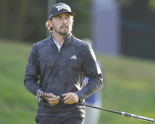SUTTON COLDFIELD, ENGLAND - AUG 30: Marco Penge (ENG) walks from the tenth green during the delayed Round 3 at the 2026 Husqvarna British Masters at The Belfry, Sutton Coalfield on August 30, 2026 in Warwickshire, England The 2026 Husqvarna British Masters