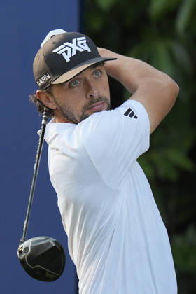 SUTTON COLDFIELD, ENGLAND - AUG 30: Marco Penge (ENG) plays from the eleventh tee during the delayed Round 3 at the 2026 Husqvarna British Masters at The Belfry, Sutton Coalfield on August 30, 2026 in Warwickshire, England The 2026 Husqvarna British Masters
