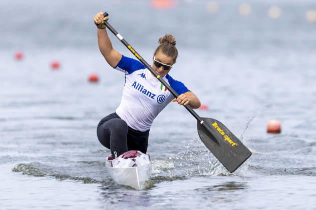 ICF Canoe Sprint and Paracanoe World Championships Olympia Della Giustina during C1 women 200m -Final A at the ICF Canoe Sprint and Paracanoe World Championships 2026 in Poznan,Poland on August 30, 2026 Poznan Poland  Copyright: xAndrzejxIwanczukx originalFilename:iwanczuk-icfcanoe260830_npfj4.jpg