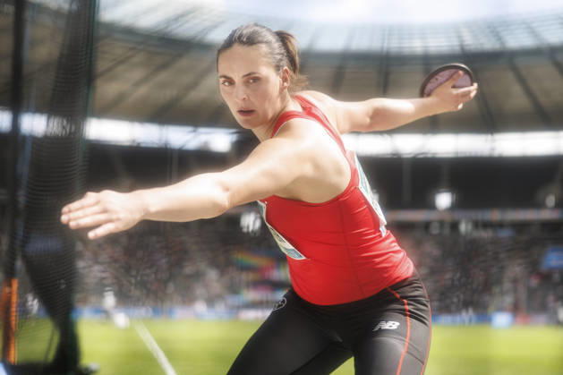 BERLIN, GERMANY - AUGUST 30, 2026: Marike STEINACKER (GER Germany) competing in the women’s discus throw during the ISTAF at Olympic Stadium on August 30, 2026 in Berlin, Germany. Germany Copyright: xAxelxKohringx