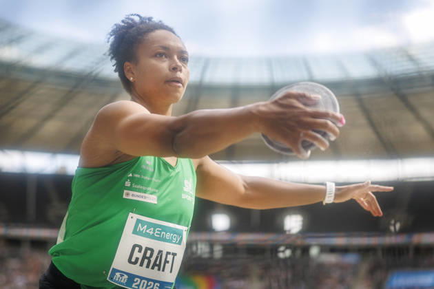 BERLIN, GERMANY - AUGUST 30, 2026: Shanice CRAFT (GER Germany) competing in the women’s discus throw during the ISTAF at Olympic Stadium on August 30, 2026 in Berlin, Germany. Germany Copyright: xAxelxKohringx