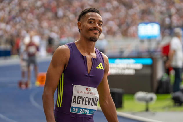 Deutschland: Leichtathletik, Leichtathletik Meeting, Sportfest ISTAF 2026 am 30.08.2026 in Berlin (Olympiastadion): 400 Meter Hürden Emil Agyekum (Deutschland) Copyright: xSvenxHeidmannx