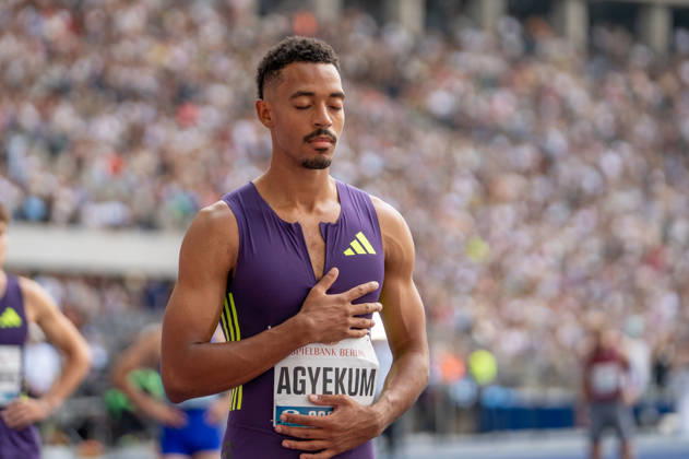 Deutschland: Leichtathletik, Leichtathletik Meeting, Sportfest ISTAF 2026 am 30.08.2026 in Berlin (Olympiastadion): 400 Meter Hürden Emil Agyekum (Deutschland) Copyright: xSvenxHeidmannx