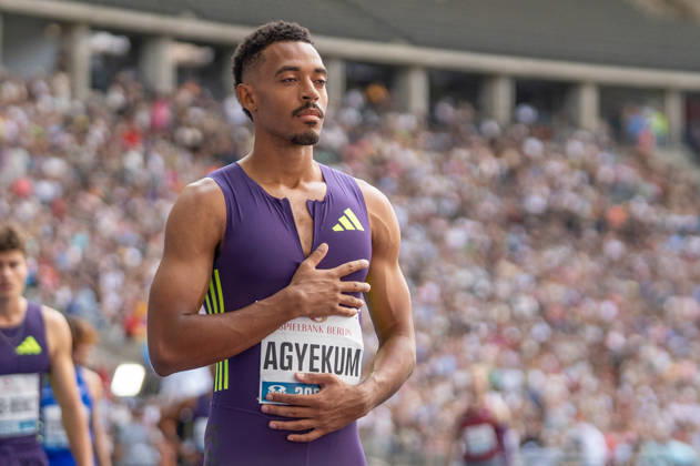 Deutschland: Leichtathletik, Leichtathletik Meeting, Sportfest ISTAF 2026 am 30.08.2026 in Berlin (Olympiastadion): 400 Meter Hürden Emil Agyekum (Deutschland) Copyright: xSvenxHeidmannx