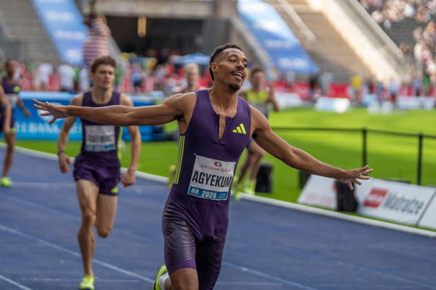 Deutschland: Leichtathletik, Leichtathletik Meeting, Sportfest ISTAF 2026 am 30.08.2026 in Berlin (Olympiastadion): 400 Meter Hürden Emil Agyekum (Deutschland) Copyright: xSvenxHeidmannx