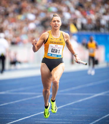BERLIN, GERMANY - AUGUST 30, 2026: Gina LÜCKENKEMPER (GER Germany) competing in the 4x100M Mixed Relay, during the ISTAF at Olympic Stadium on August 30, 2026 in Berlin, Germany. Copyright: xBEAUTIFULxSPORTS Kuehnx