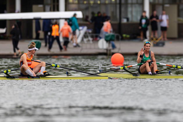 30 Aug 2026 World Rowing Championships AMSTERDAM, NETHERLANDS - AUGUST 30: Karolien Florijn of the Netherlands and Fiona Murtagh of Ireland during 30 Aug 2026 World Rowing Championships at Bosbaan on August 30, 2026 in Amsterdam, Netherlands. Amsterdam Bosbaan Netherlands Content not available for redistribution in The Netherlands directly or indirectly through any third parties. Copyright: xMarcelxvanxPlateringenx