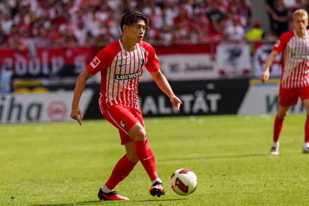 Deutschland: Fussball Bundesliga Saison 2026 - 2027, 1. Spieltag - SC Freiburg vs Werder Bremen - Europa Park Stadion (Freiburg): Yuito Suzuki (SC Freiburg, 14) Copyright: xJOERANxSTEINSIEKx