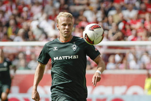 Marco Grüll, Grull (SV Werder Bremen, 17) am Ball , Deutschland, Fussball, 1. Bundesliga, 1.Spieltag, 2026 2027, SC Freiburg vs. SV Werder Bremen, 30.08.2026, Freiburg im Breisgau Europa-Park Stadion Deutschland Copyright: xGrantxHubbsx