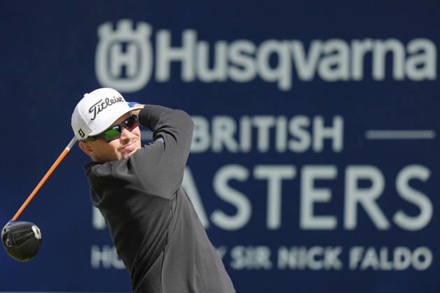 SUTTON COLDFIELD, ENGLAND - AUG 30: Ewen Ferguson (SCO) plays from the eighth tee during Round 4 at the 2026 Husqvarna British Masters at The Belfry, Sutton Coalfield on August 30, 2026 in Warwickshire, England The 2026 Husqvarna British Masters