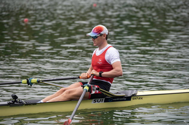 Amsterdam The Netherlands 30th August 2026 2026 World Rowing Championships on the Bosbaan in Amsterdam Men s Single Sculls Final B (Final) Rowers make their ways to the start. Kai Schaetzle (SUI)