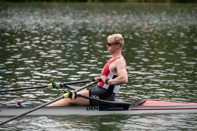 Amsterdam The Netherlands 30th August 2026 2026 World Rowing Championships on the Bosbaan in Amsterdam Men s Single Sculls Final B (Final) Rowers make their ways to the start. Bastian Secher (DEN)