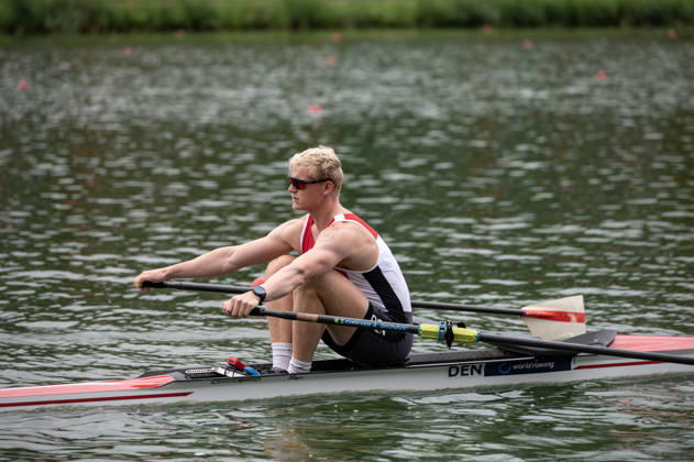 Amsterdam The Netherlands 30th August 2026 2026 World Rowing Championships on the Bosbaan in Amsterdam Men s Single Sculls Final B (Final) Rowers make their ways to the start. Bastian Secher (DEN)