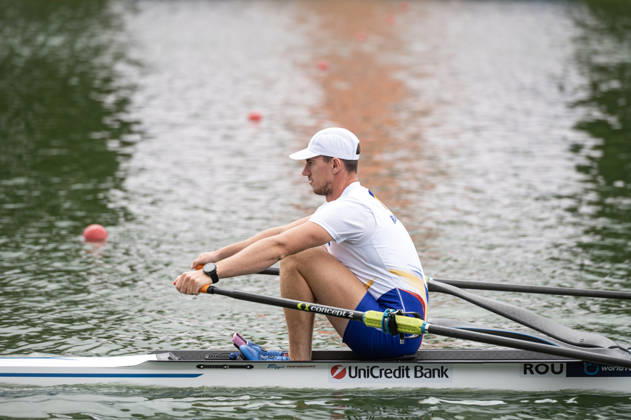 Amsterdam The Netherlands 30th August 2026 2026 World Rowing Championships on the Bosbaan in Amsterdam Men s Single Sculls Final B (Final) Rowers make their ways to the start. Mihai Chiruta (ROU)