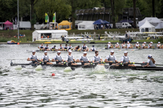 Amsterdam The Netherlands 30th August 2026 2026 World Rowing Championships on the Bosbaan in Amsterdam Men s Eight Final B (Final) B Dzianis Kucharau 2 Uladzislau Lokun 3 Aliaksei Bandziuk 4 Aliaksandr Daroshchanka 5 Dzianis Klimiato 6 Anton Kupalau 7 Dzmitry Furman S Siarhei Valadzko C Valeryia Tseliak (AIN)
