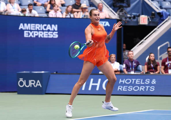August 31, 2026, New York City, New York, USA: ARYNA SABALENKA during the match against C. Osorio of Colombia in the first round of Grand Slam tournament US Open. New York, USA. New York City USA - ZUMAc278 20260831_zsp_c278_009 Copyright: xMarcinxCholewinskix