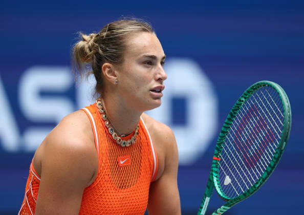 August 31, 2026, New York City, New York, USA: ARYNA SABALENKA during the match against C. Osorio of Colombia in the first round of Grand Slam tournament US Open. New York, USA. New York City USA - ZUMAc278 20260831_zsp_c278_012 Copyright: xMarcinxCholewinskix