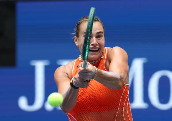 August 31, 2026, New York City, New York, USA: ARYNA SABALENKA during the match against C. Osorio of Colombia in the first round of Grand Slam tournament US Open. New York, USA. New York City USA - ZUMAc278 20260831_zsp_c278_016 Copyright: xMarcinxCholewinskix