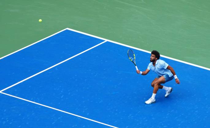 Arthur Fils in first round action 2026 US Open, Day Two, USTA Billie Jean King National Tennis Center, New York, USA - 31 Aug 2026New York USTA Billie Jean King National T New York (NY) United States of America EDITORIAL USE ONLY No use with unauthorised audio, video, data, fixture lists, club league logos or live services. Online in-match use limited to 120 images, no video emulation. No use in betting, games or single club league player publications. Copyright: xJavierxGarcia Shutterstockx 17124548q