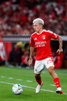 SL Benfica v Estoril Praia SAD - Liga Portugal BetClic 2026 2027 Gianluca Prestianni 25, extremo do SL Benfica durante a partida entre SL Benfica v Estoril Praia SAD, para a Liga Portugal BetClic 2026 2027 no Estadio da Luz, Portugal (Foto de Diogo Faria Reis Avant Sports) Lisboa Estadio Jose Alvalde Lisboa Portugal Copyright: xDiogoxFariaxReis AvantxSportsx