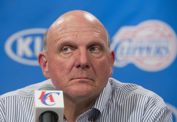 August 18, 2014, Los Angeles, California, USA: Steve Ballmer has been suspended for one year as the owner of the Los Angeles Clippers due to the Kawhi Leonard endorsement scandal. FILE PHOTO: New Los Angeles Clippers owner Steve Ballmer is presented at Staples Center in Los Angeles, California on Monday August 18, 2014. JAVIER ROJAS PI. Los Angeles USA - ZUMAp124 20140818_zaa_p124_059 Copyright: xJavierxRojasx