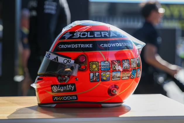 Helm von Kimi Antonelli (Mercedes-AMG Petronas 12), 1 Freies Training, Grosser Preis von Italien, Motorsport, Herren, Formel 1, 04.09.2026 Monza Lombardei Italien