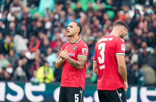 Deutschland: Fussball 2.Bundesliga 2026 2027, 4. Spieltag - Hannover 96 vs Karlsruher SC - Heinz von Heiden Arena Stadion (Hannover): Geste, Gestik, Emotion Virgil GhiÅ£Äƒ Virgil Ghita (Hannover 96, 5) Copyright: xAymanxAlahmedx