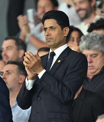 PSG vs AS Monaco: French Ligue 1 PARIS, FRANCE - SEPTEMBER 04: Nasser Al-Khelaïfi (C), President of Paris Saint-Germain, attends the French Ligue 1 soccer match between Paris Saint-Germain and AS Monaco at Parc des Princes stadium in Paris, France on September 04, 2026. Mustafa Yalcin Anadolu Paris France. Editorial use only. Please get in touch for any other usage.  Copyright: x2026xAnadoluxMustafaxYalcinx