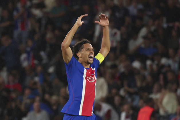 FOOTBALL : Paris Saint Germain Vs AS Monaco - Ligue 1 - 04 09 2026 Joie sur le but de Marquinhos (Paris Saint Germain) ParisFrance  Copyright: xMichaelxBaucherx