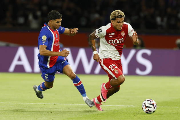 September 4, 2026, Paris, Paris, France: Achraf HAKIMI of Paris Saint Germain and Paris BRUNNER of AS MONACO in action during League 1 McDonald s, Day 03 match between PSG and AS MONACO at Parc Des Princes stadium - on September 04 2026. Paris - France Paris France - ZUMAb253 20260904_zsp_b253_022 Copyright: xLoicxBaratouxx