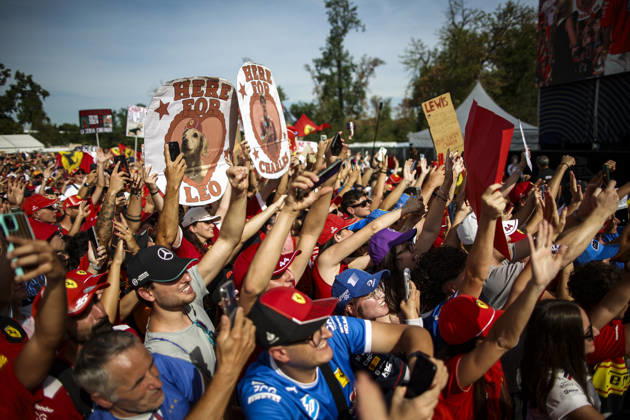 F1 - ITALIAN GRAND PRIX 2026 spectators, fans tiffosi Scuderia Ferrari during the Formula 1 Gran Premio d™Italia 2026, Italian Grand Prix, 13th round of the 2026 Formula One World Championship, WM, Weltmeisterschaft from September 4 to 6, 2026 on the Autodromo Nazionale Monza, in Monza, Italy - MonzaItaly  Copyright: xXavixBonillax