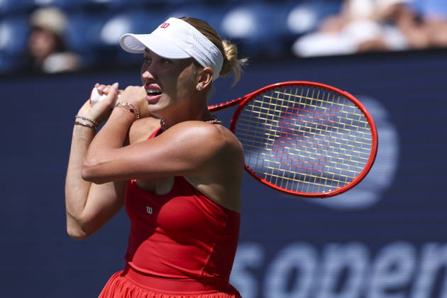 US Open tennis tournament - Day 7 Anastasia Potapova of Austria in action against Amanda Anisimova of the US during the Women™s Singles round 3 of the US Open Tennis Championships at the USTA Billie Jean King National Tennis Center in Flushing Meadows, New York, USA, 05 September 2026. The 2026 US Open tournament runs from 23 August through 13 September. FLUSHING MEADOWS NEW YORK United States  Copyright: xSARAHxYENESELx
