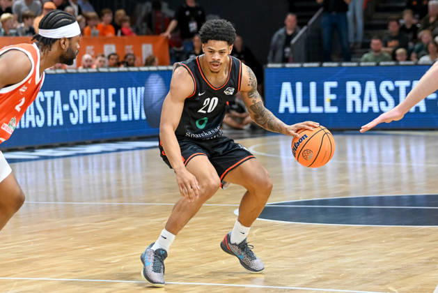 Miles Curey (Bakken Bears, 20) RASTA Vechta vs. Bakken Bears, Testspiel, Saison 2026 2027, 05.09.2026, RASTA Vechta vs. Bakken Bears, Testspiel, Saison 2026 2027, 05.09.2026 Vechta Copyright: xEibner-Pressefoto RobertxGertzenx EP_RGN