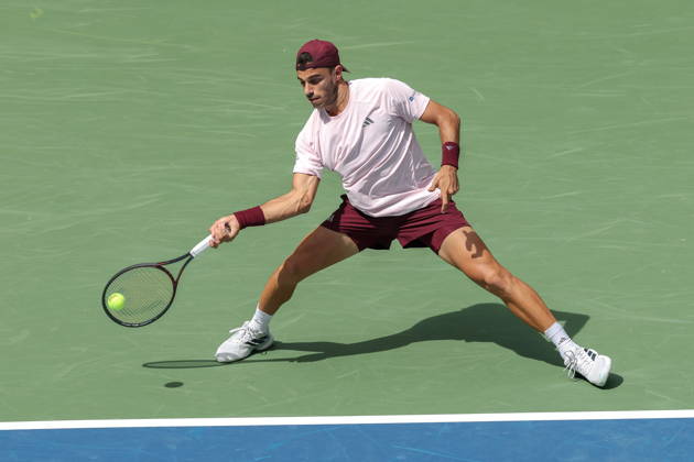 US Open tennis tournament - Day 7 Francisco Cerundolo of Argentina in action against Taylor Fritz of the US during the Men™s Singles round 3 of the US Open Tennis Championships at the USTA Billie Jean King National Tennis Center in Flushing Meadows, New York, USA, 03 September 2026. The 2026 US Open tournament runs from 23 August through 13 September. FLUSHING MEADOWS NEW YORK United States  Copyright: xBRIANxHIRSCHFELDx