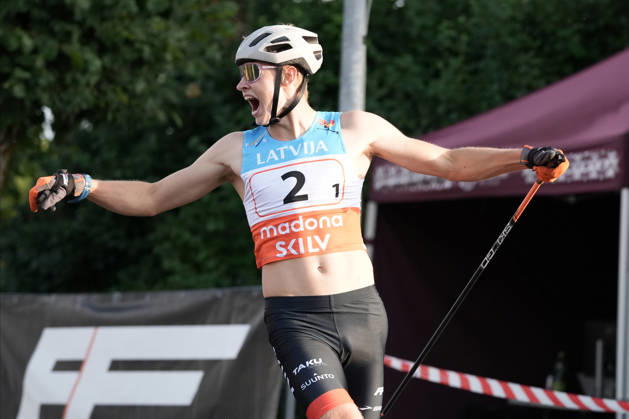 Bruno Bilans of Latvia reacts during the Sprint race of the FIS Rollerski World Championships 2026 in Madona, Latvia, on September 5, 2026. Madona Latvia Copyright: xRomanxKoksarovx FIS_Rollerski20260905rk2304.JPG