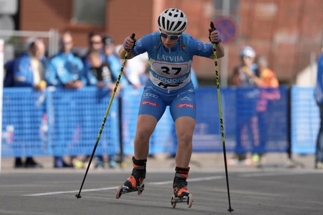 Anna Maria Ghiddi of Italy competes during the Sprint Qualification race of the FIS Rollerski World Championships 2026 in Madona, Latvia, on September 5, 2026. Madona Latvia Copyright: xRomanxKoksarovx RKV09297.JPG