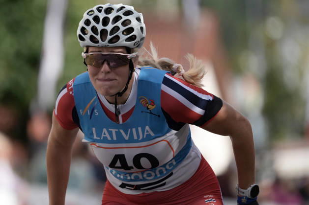 Linne Ausland of Norway competes during the Sprint Qualification race of the FIS Rollerski World Championships 2026 in Madona, Latvia, on September 5, 2026. Madona Latvia Copyright: xRomanxKoksarovx RKV09352.JPG