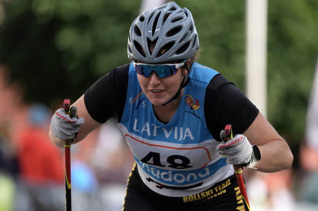 Klara Ohngemach of Germany competes during the Sprint Qualification race of the FIS Rollerski World Championships 2026 in Madona, Latvia, on September 5, 2026. Madona Latvia Copyright: xRomanxKoksarovx RKV09465.JPG