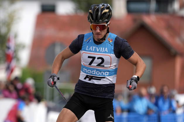 Vadim Kozlov of Kazakhstan competes during the Sprint Qualification race of the FIS Rollerski World Championships 2026 in Madona, Latvia, on September 5, 2026. Madona Latvia Copyright: xRomanxKoksarovx RKV09649.JPG