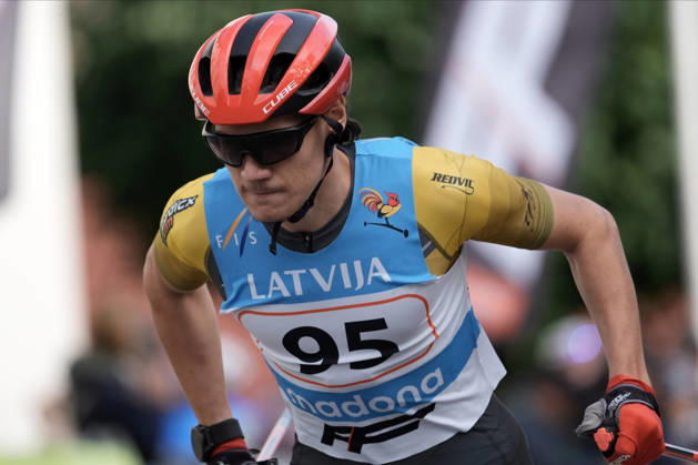 Linus Reichelt of Germany competes during the Sprint Qualification race of the FIS Rollerski World Championships 2026 in Madona, Latvia, on September 5, 2026. Madona Latvia Copyright: xRomanxKoksarovx RKV09899.JPG