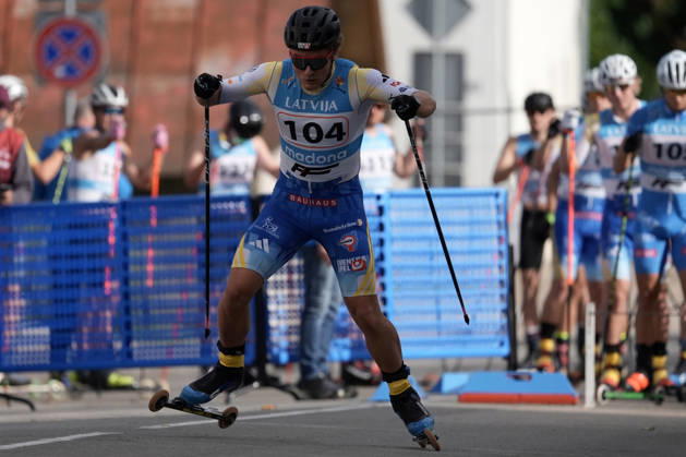 Simon Karlsson of Sweden competes during the Sprint Qualification race of the FIS Rollerski World Championships 2026 in Madona, Latvia, on September 5, 2026. Madona Latvia Copyright: xRomanxKoksarovx RKV09964.JPG