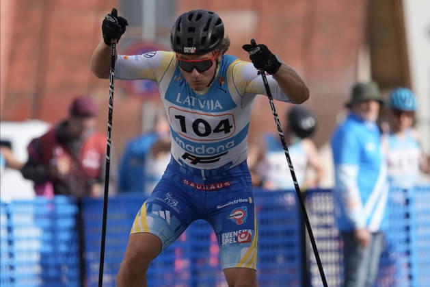 Simon Karlsson of Sweden competes during the Sprint Qualification race of the FIS Rollerski World Championships 2026 in Madona, Latvia, on September 5, 2026. Madona Latvia Copyright: xRomanxKoksarovx RKV09969.JPG