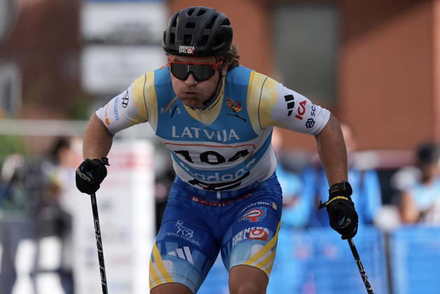 Simon Karlsson of Sweden competes during the Sprint Qualification race of the FIS Rollerski World Championships 2026 in Madona, Latvia, on September 5, 2026. Madona Latvia Copyright: xRomanxKoksarovx RKV09977.JPG